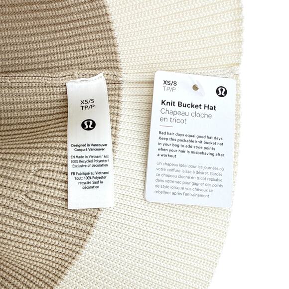 LULULEMON Knit Bucket Hat in Sand Trap/Light Ivory XS/S main image 8